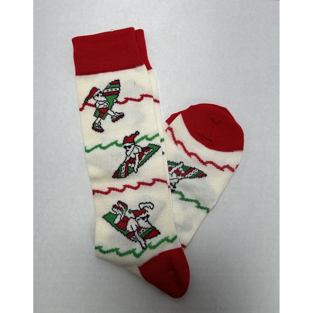 Surfin Santa men's dress socks 1‎ pair NWOT with flaw